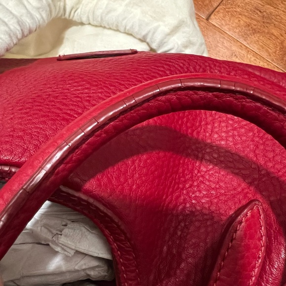 Cole Haan Red pebbled leather tote - Picture 13 of 16